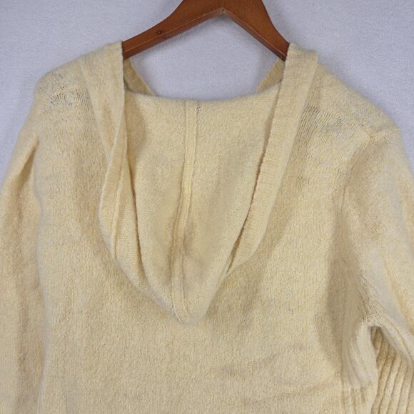 Lane Bryant Pullover Sweater Womens Yellow 22/24 Wool Cable Knit Hooded Cold - Picture 14 of 14